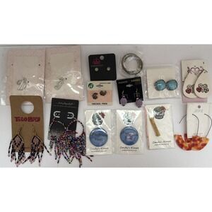 New Wholesale Jewelry Lot Modern Earrings Letter Necklaces Pins Reseller